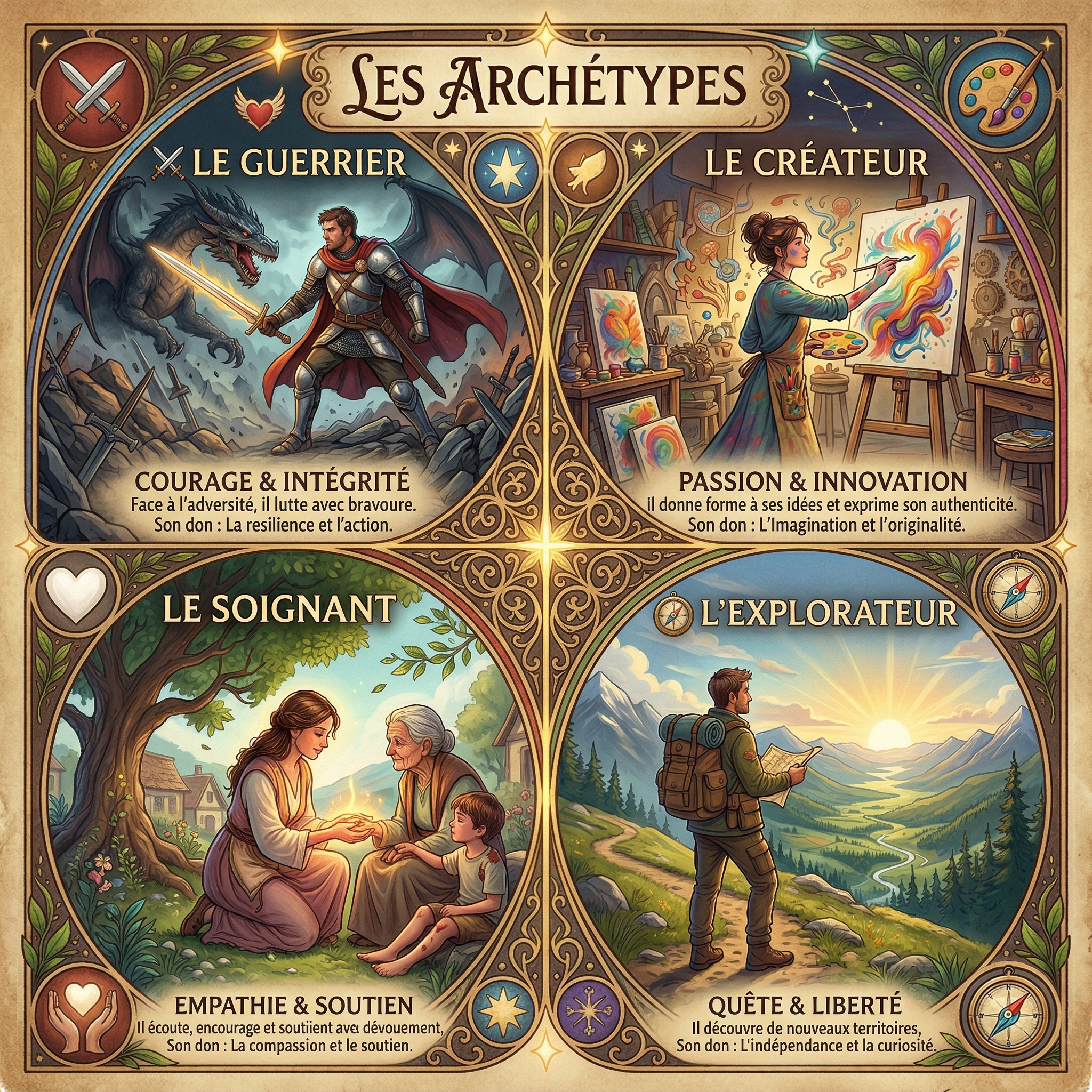 Exemples de 4 archétypes